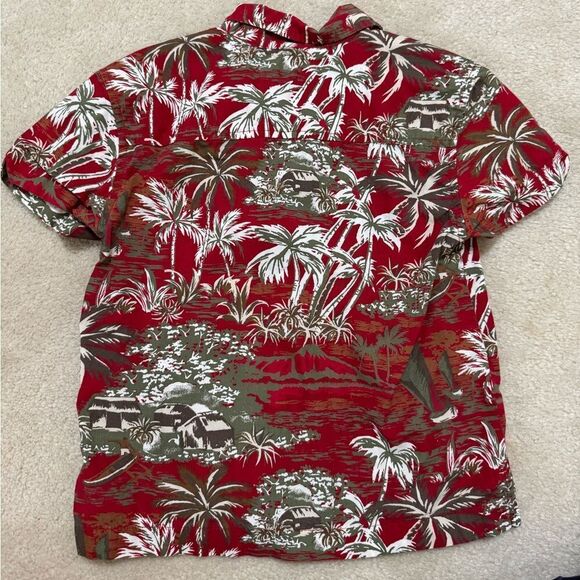 Boys Old Navy Hawaiian Button Up Collared Short Sleeve Shirt XS - Picture 4 of 4
